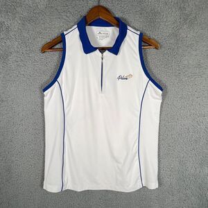 Peter Millar UPF 50+ Women’s 1/4 Zip Sleeveless Golf Polo Top Size Large